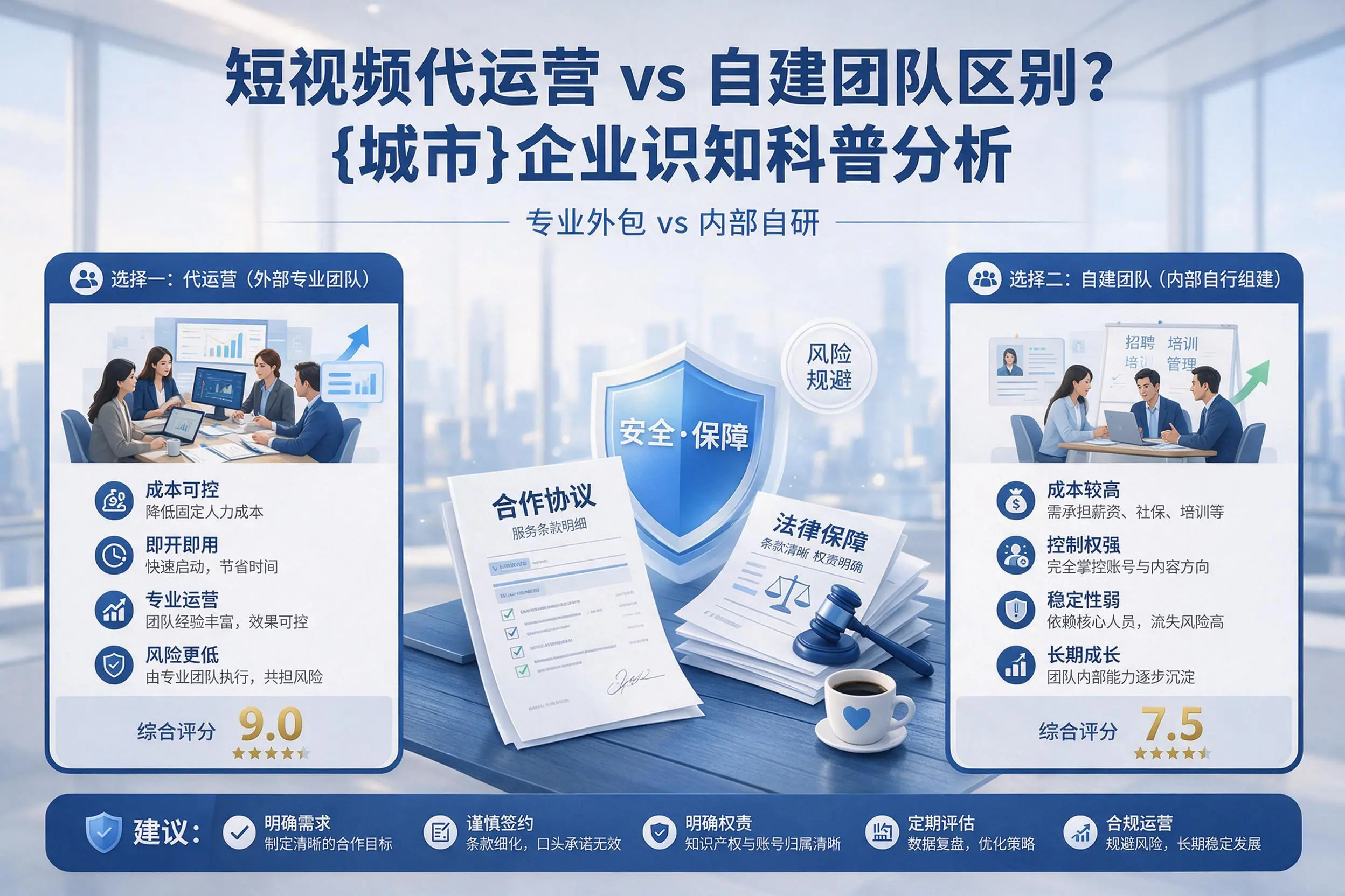 短视频代运营与自建团队区别？昌吉企业认知科普分析