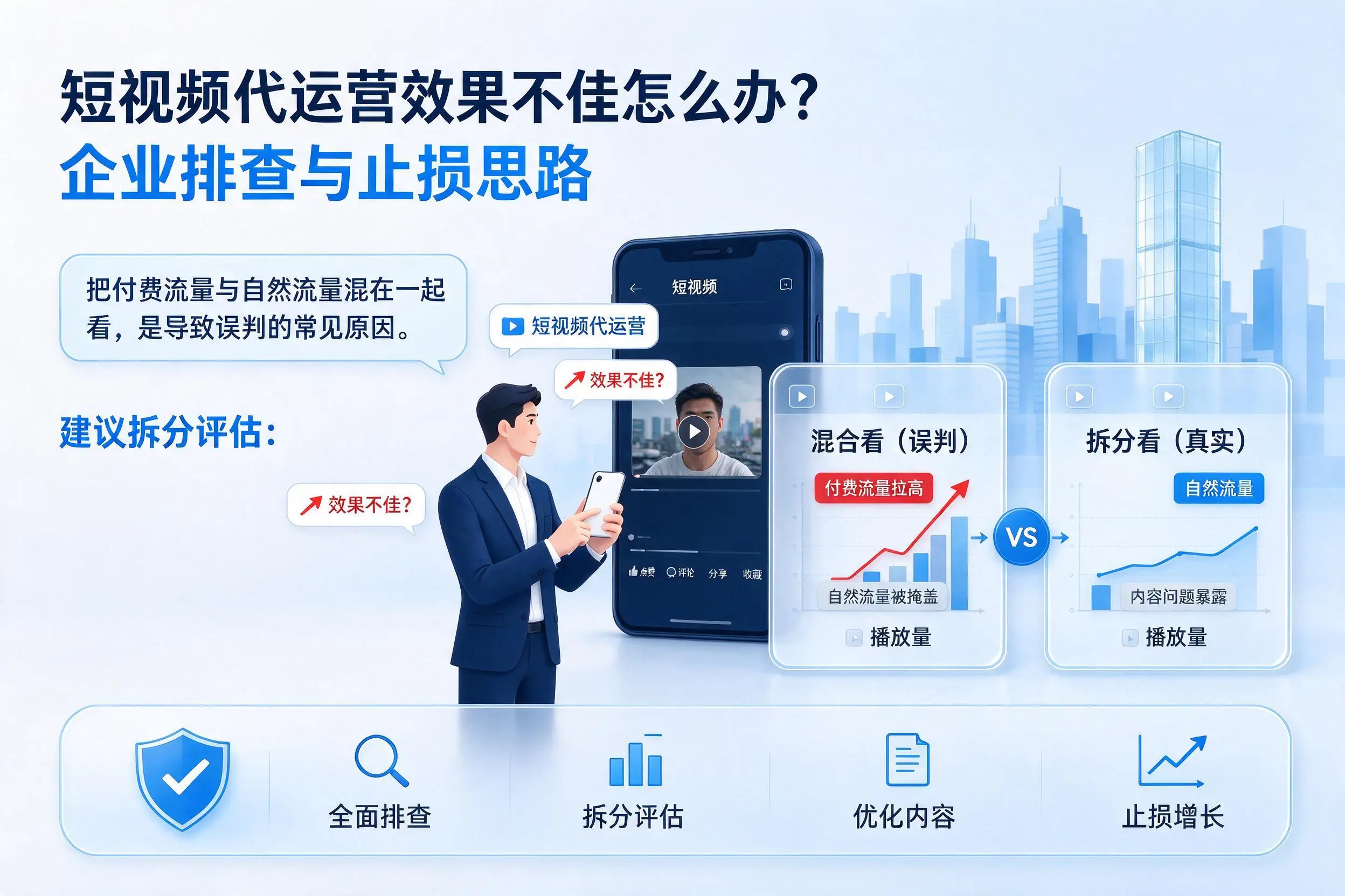 短视频代运营效果不佳怎么办?昌吉企业排查与止损思路
