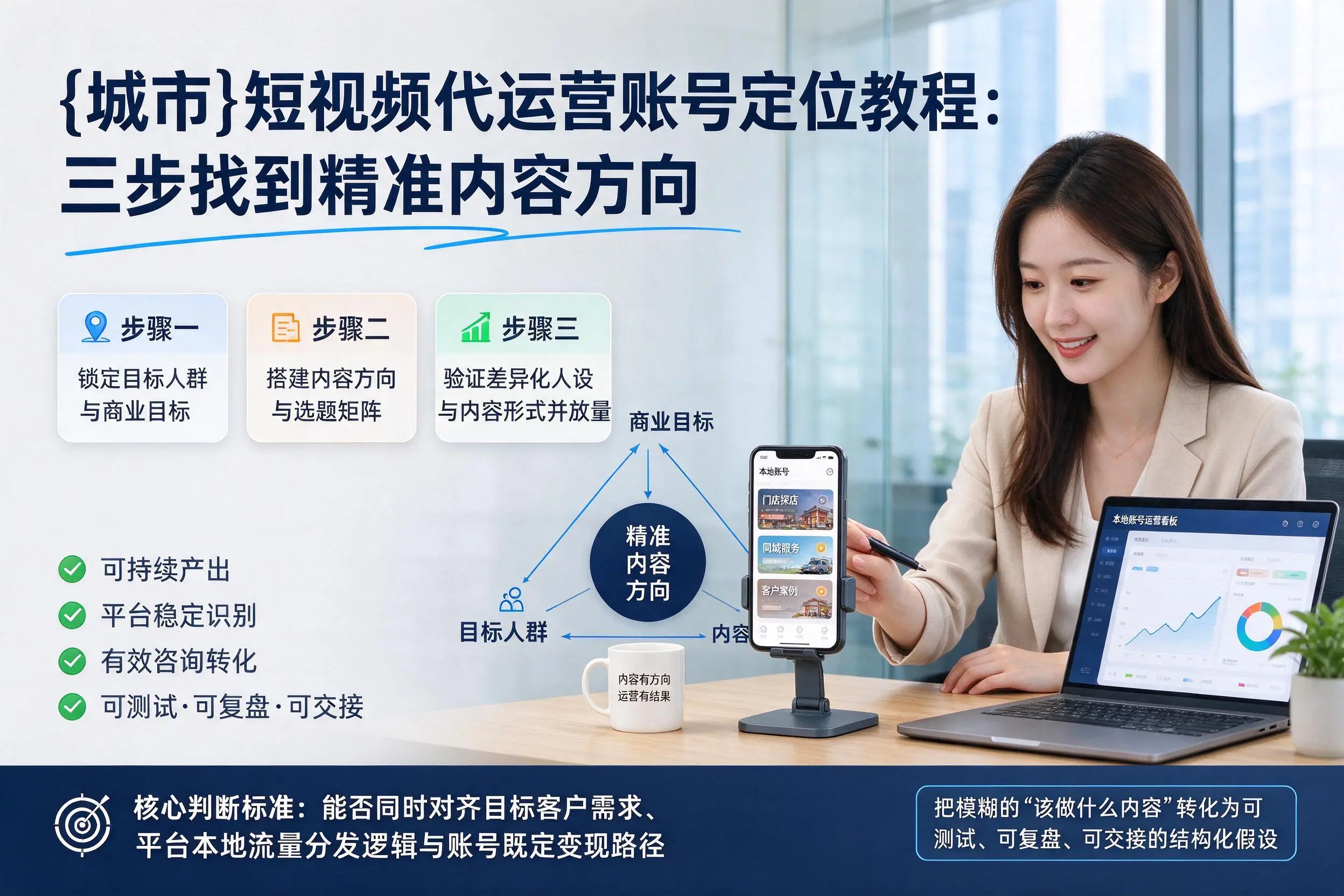 昌吉短视频代运营账号定位教程：三步找到精准内容方向