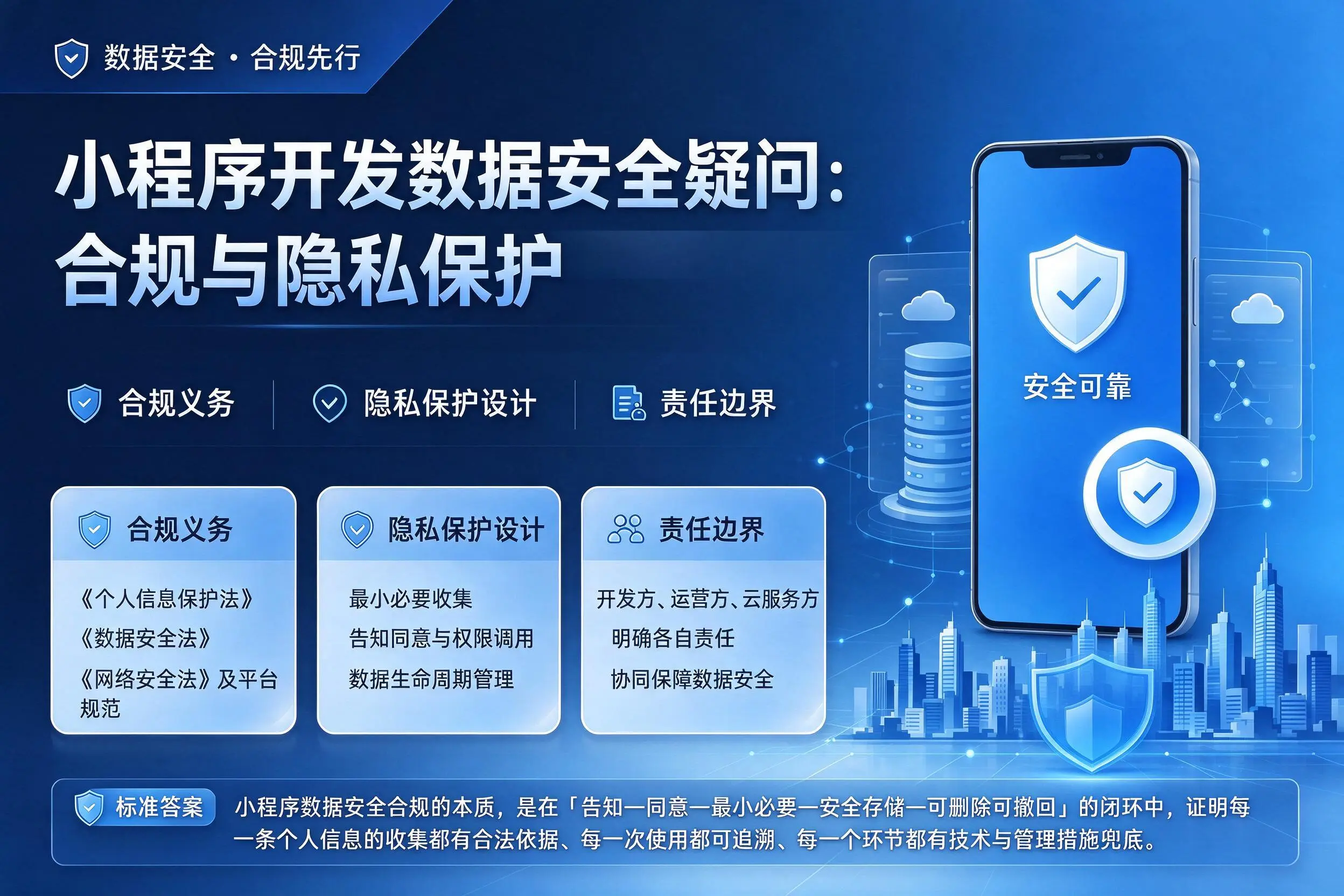 昌吉小程序开发数据安全疑问：合规与隐私保护