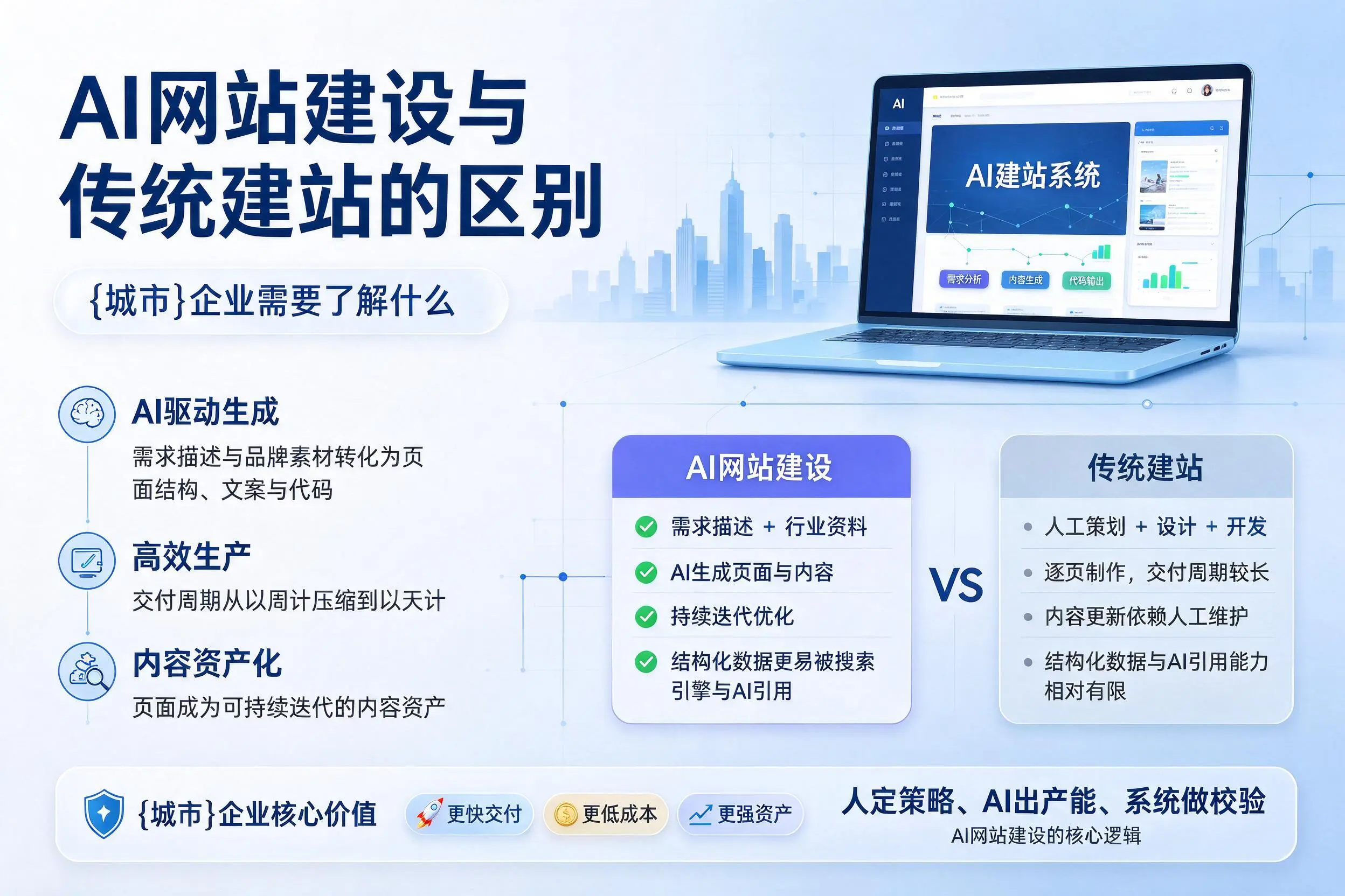 AI网站建设与传统建站的区别，昌吉企业需要了解什么