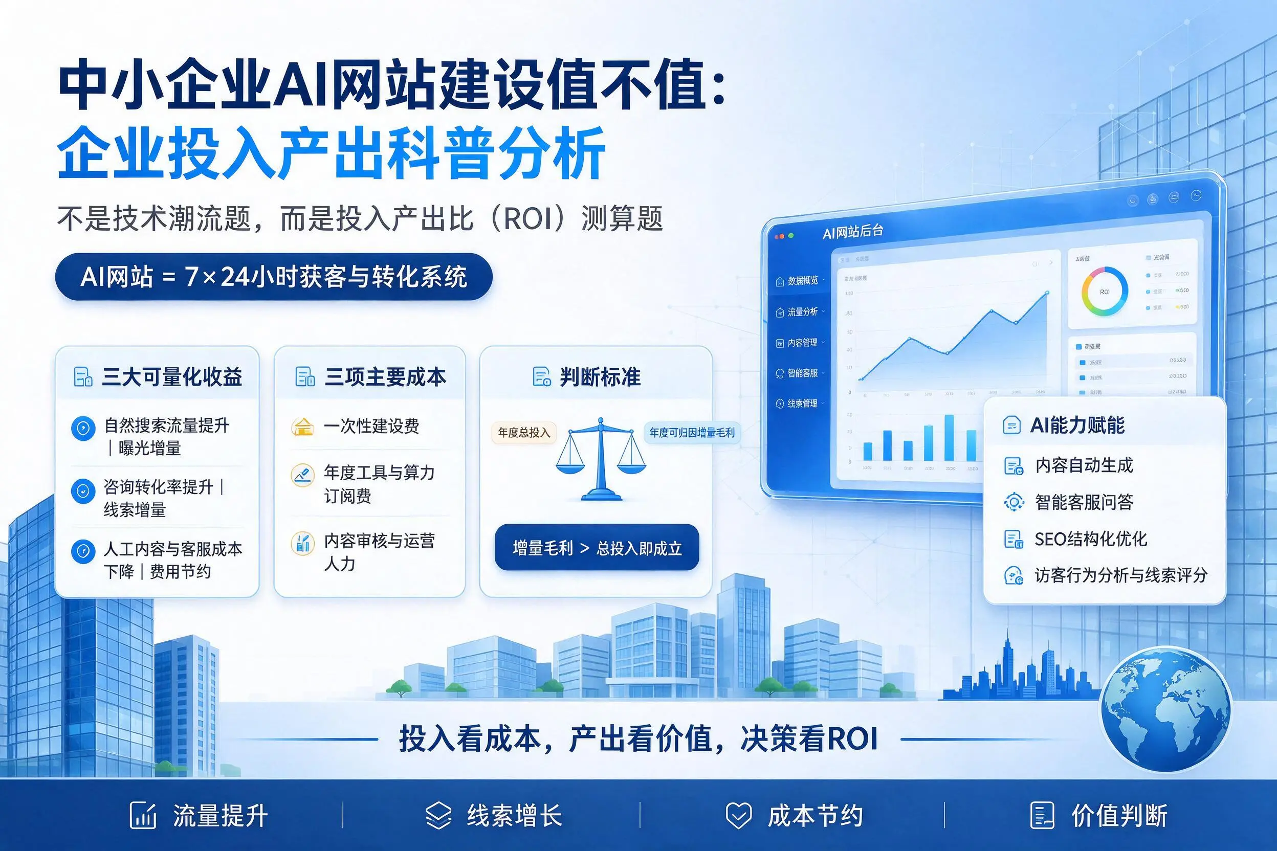 中小企业AI网站建设值不值:昌吉企业投入产出科普分析