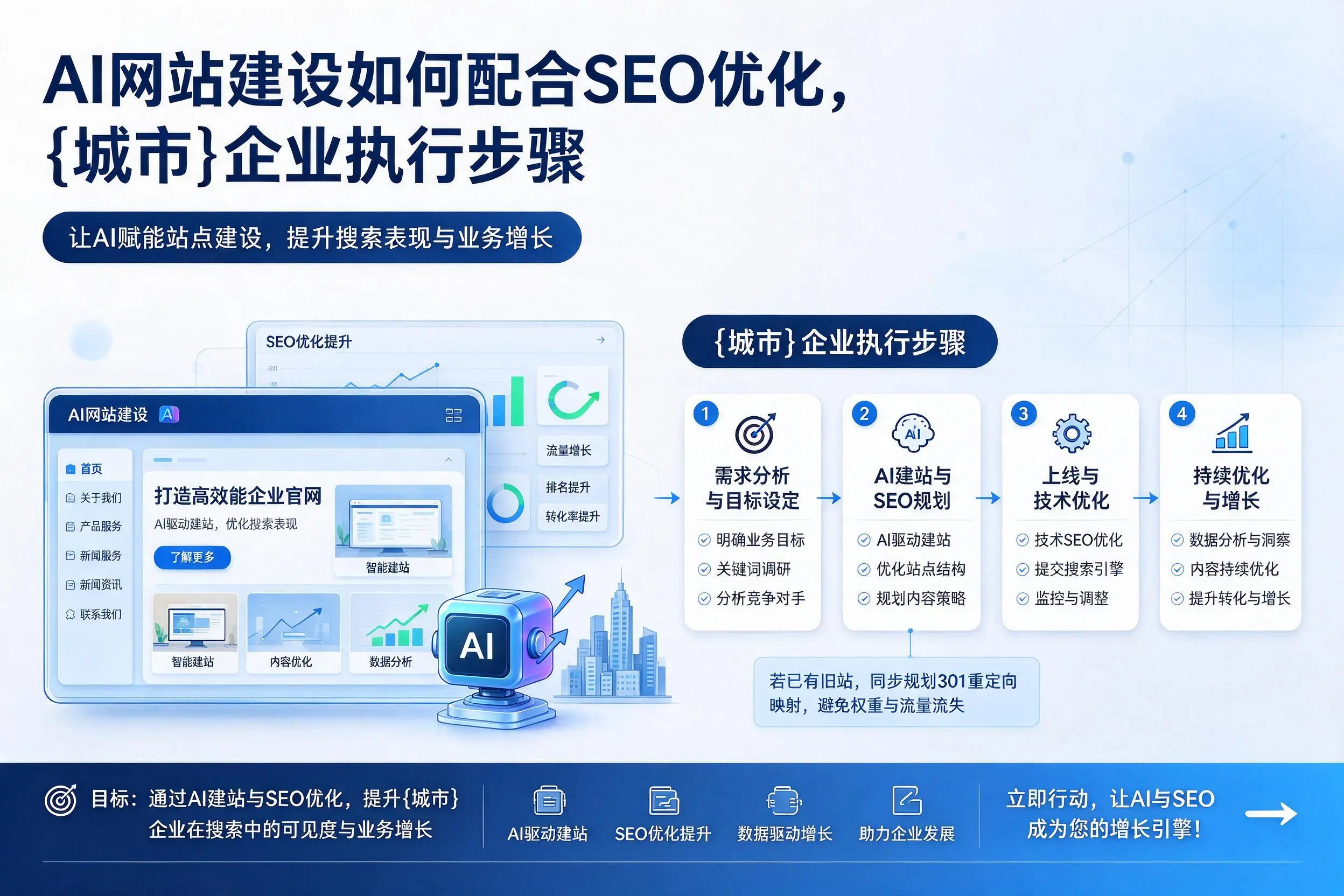 AI网站建设如何配合SEO优化，昌吉企业执行步骤