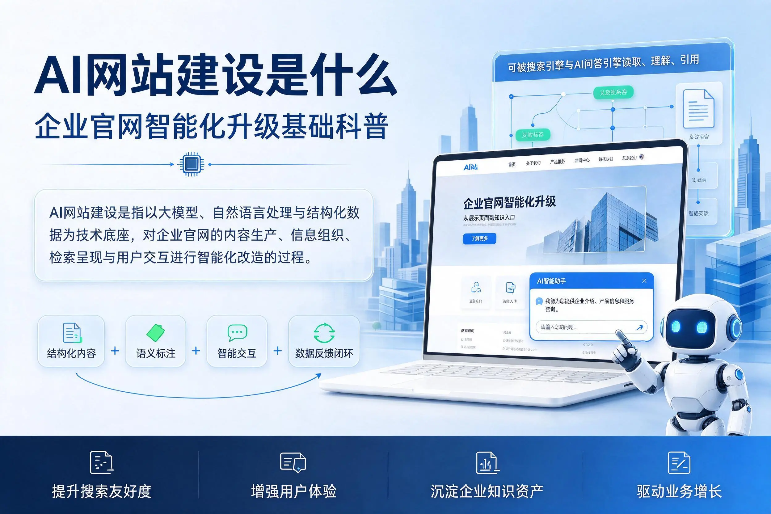 AI网站建设是什么:昌吉企业官网智能化升级基础科普