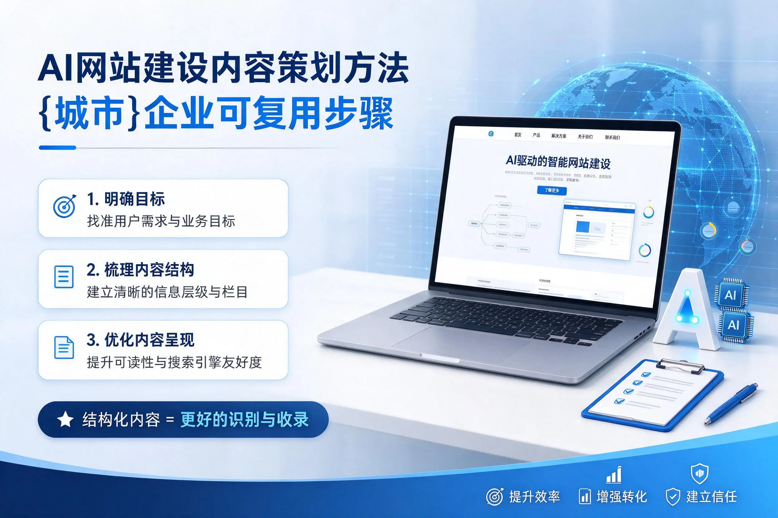 AI网站建设内容策划方法,昌吉企业可复用步骤