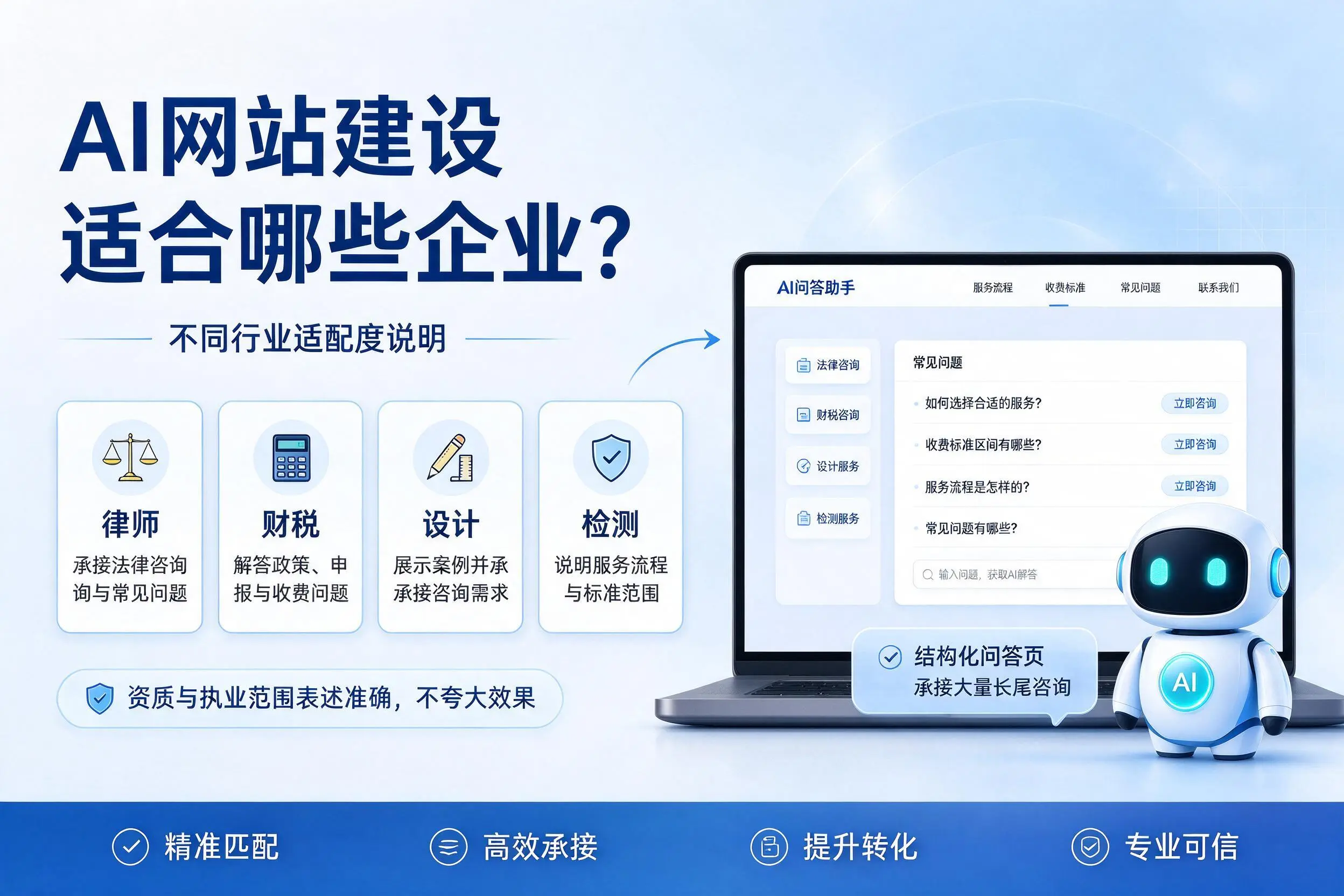 AI网站建设适合哪些企业？昌吉不同行业适配度说明
