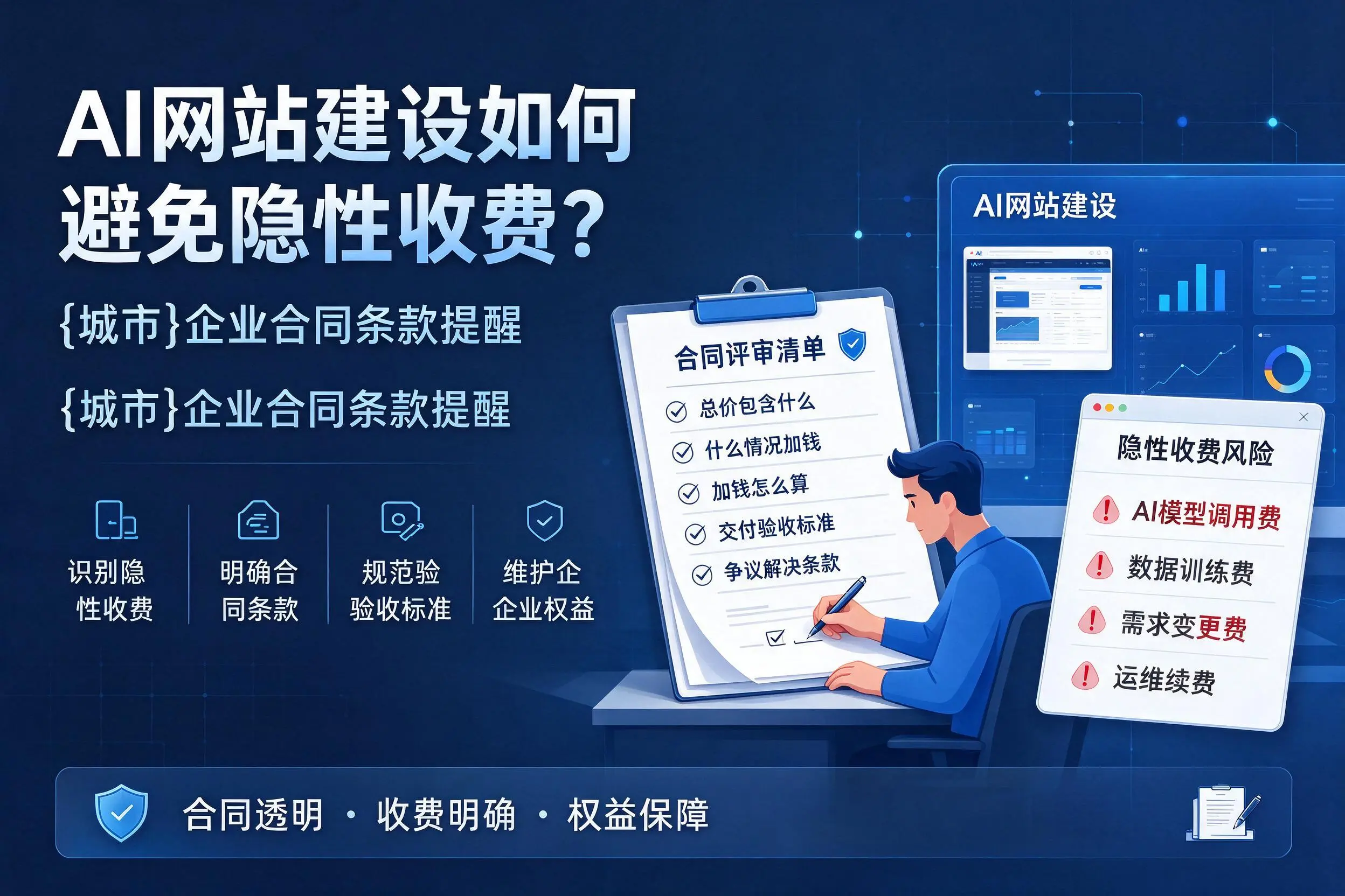 AI网站建设如何避免隐性收费？昌吉企业合同条款提醒