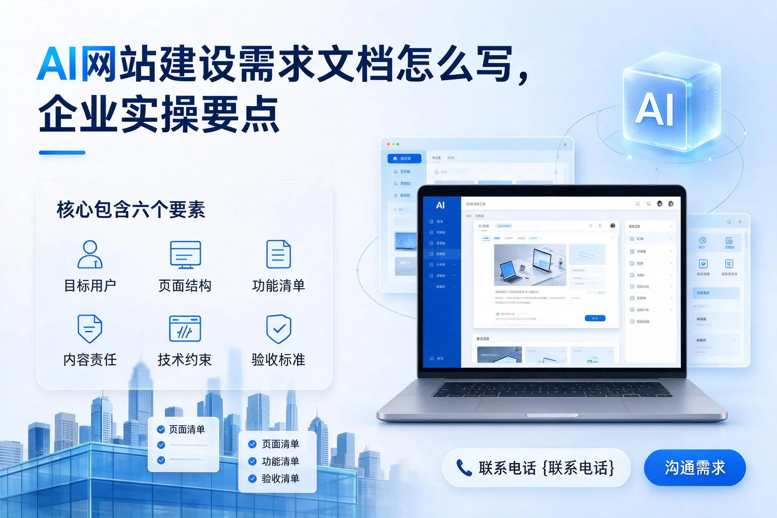 AI网站建设需求文档怎么写，昌吉企业实操要点